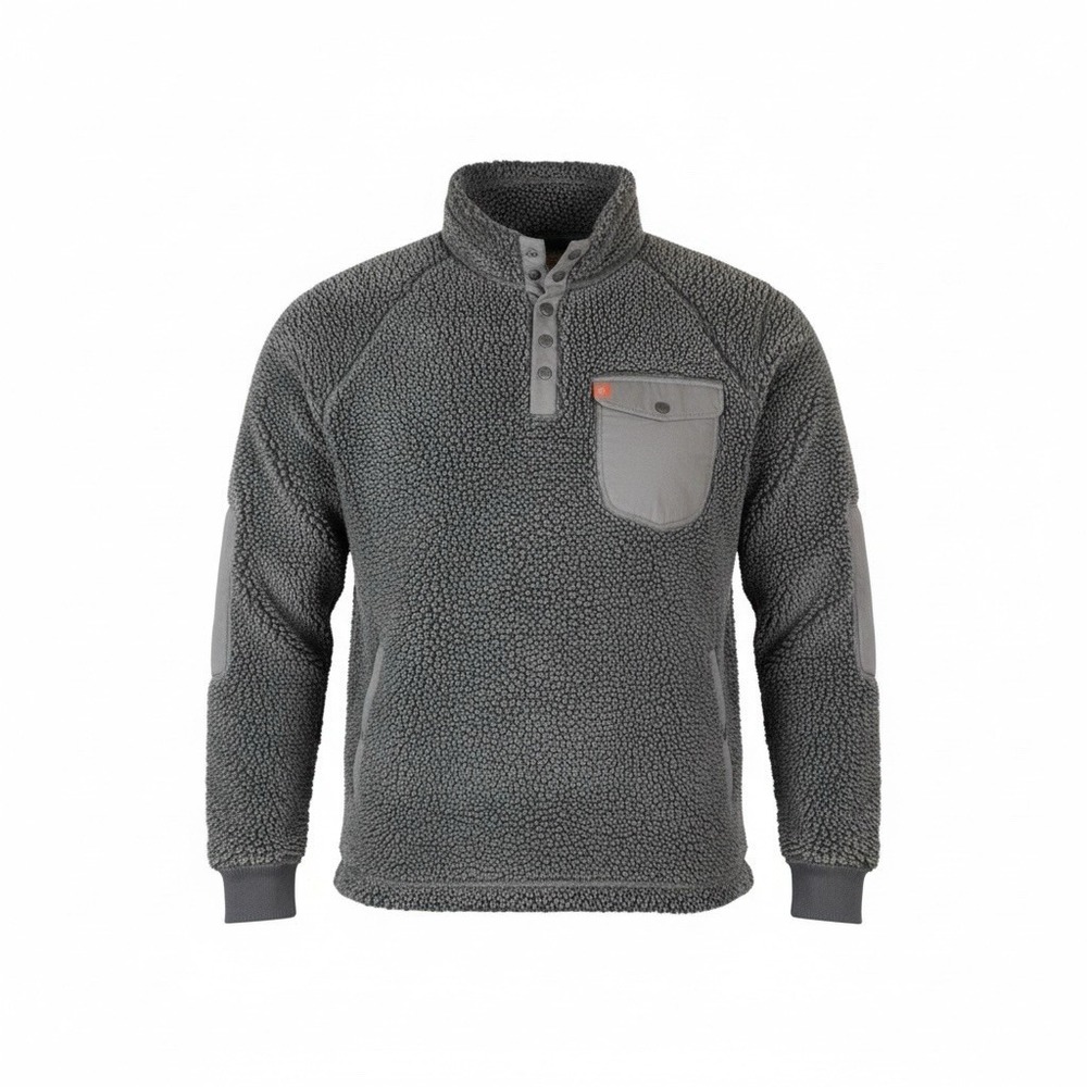 The American Outdoorsman Fleece Sweater Grey Size Large